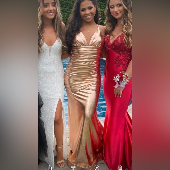 Atria (atriadresses.com) Rose Gold Prom Gown - Picture 1 of 9